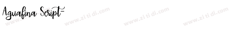 Aguafina Script字体转换